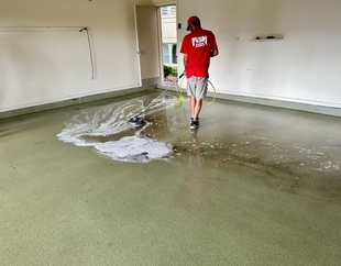 Pressure washing work performed by the local FISH team